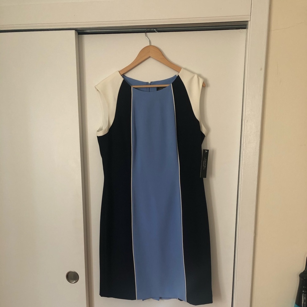 Tahari Sleeveless Colorblock Dress Size 14